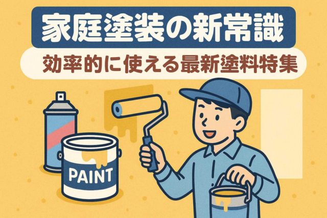 家庭塗装の新常識：効率的に使える最新塗料特集