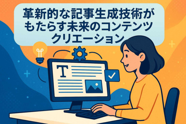 革新的な記事生成技術がもたらす未来のコンテンツクリエーション