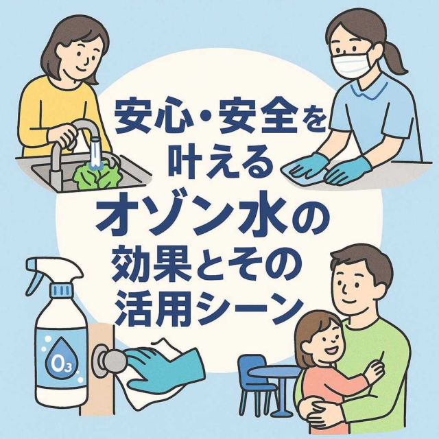 安心・安全を叶えるオゾン水の効果とその活用シーン