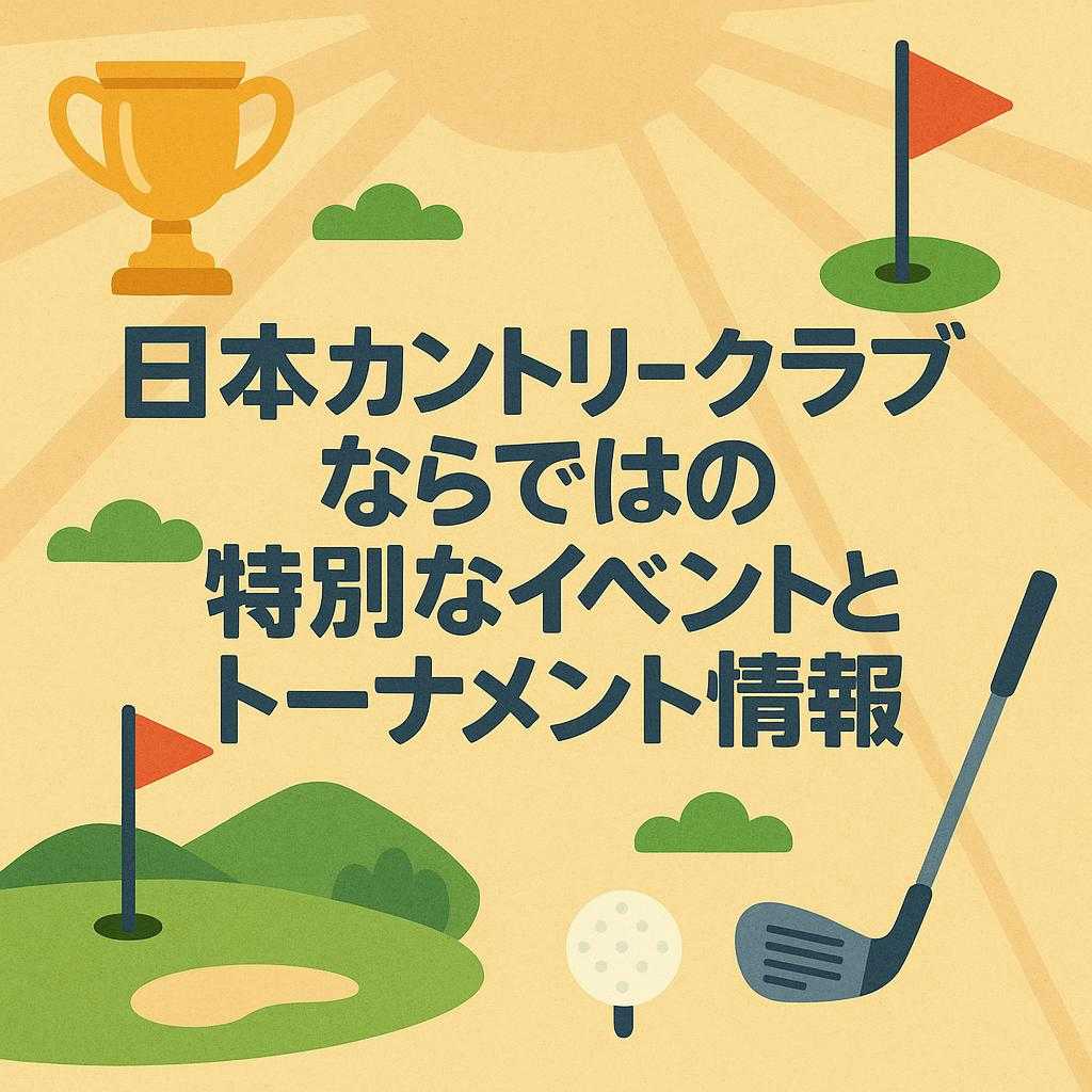 日本カントリークラブならではの特別なイベントとトーナメント情報