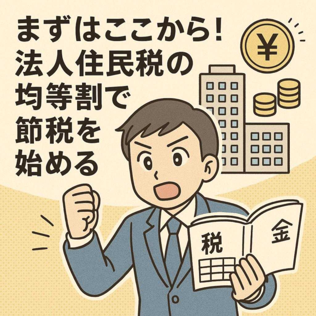まずはここから！法人住民税の均等割で節税を始める