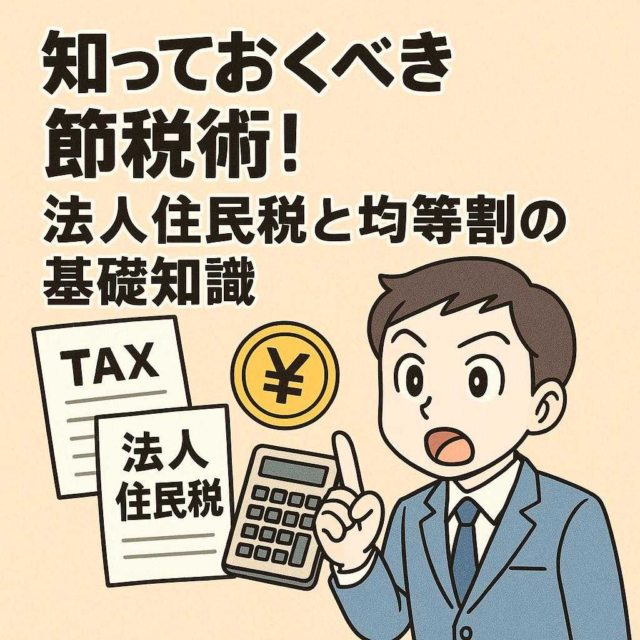 知っておくべき節税術！法人住民税と均等割の基礎知識