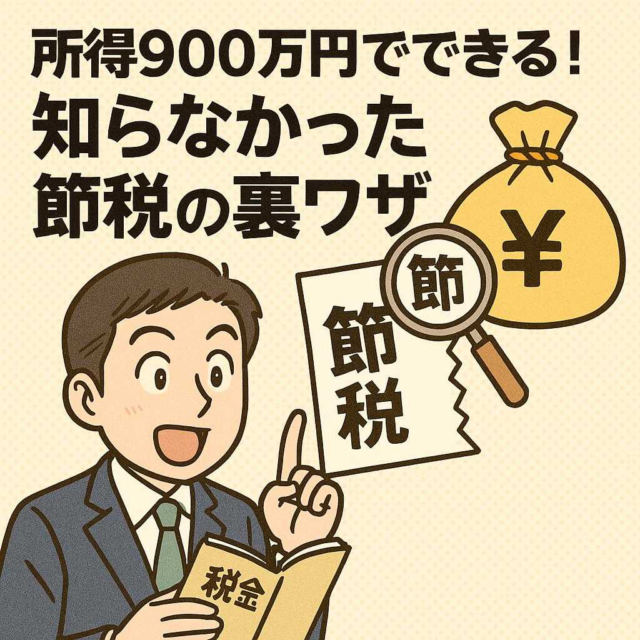 所得900万円でできる！知らなかった節税の裏ワザ