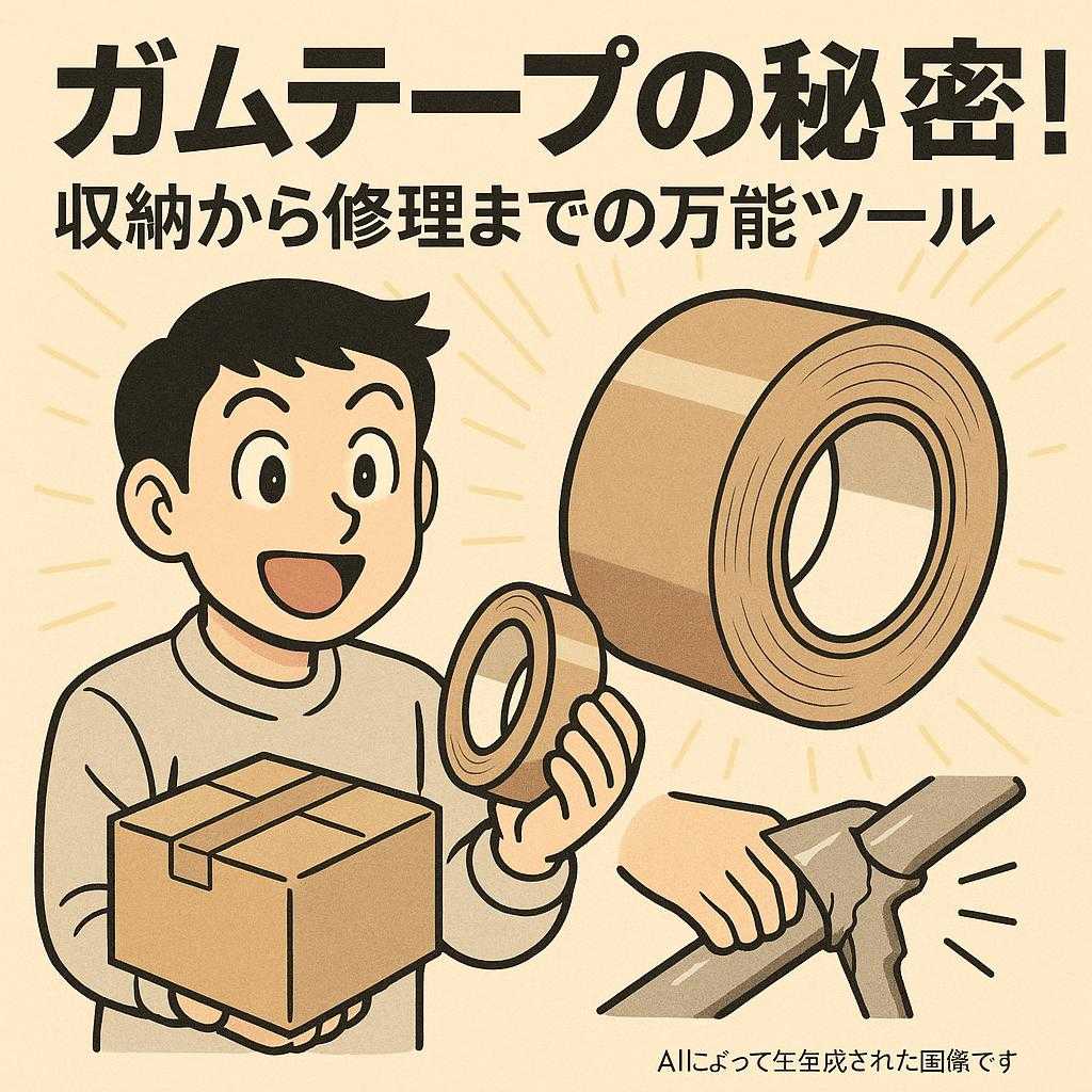 ガムテープの秘密!収納から修理までの万能ツール