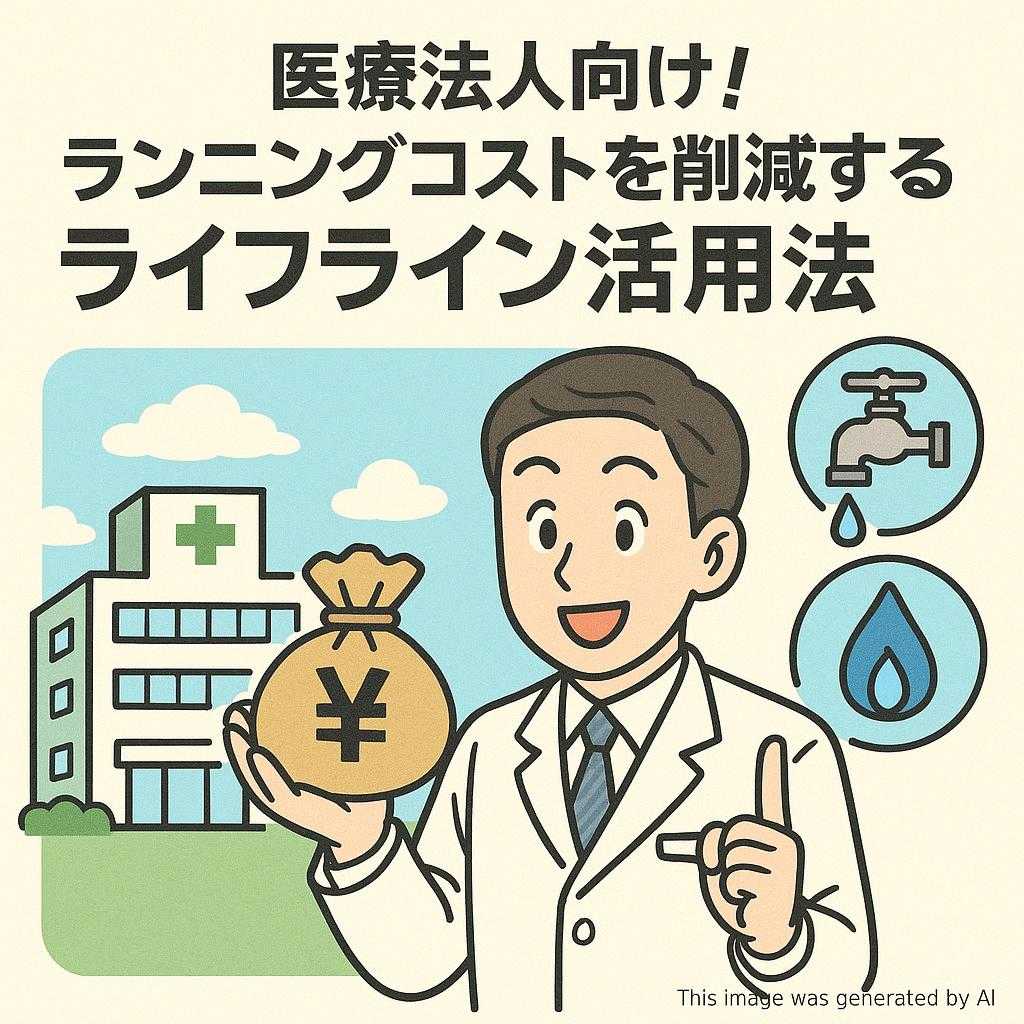 医療法人向け！ランニングコストを削減するためのライフライン活用法